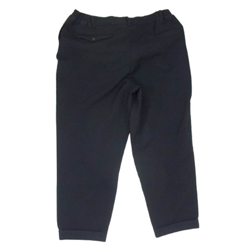 COMME des GARCONS HOMME DEUX コムデギャルソンオムドゥ 21SS AD2020 DG-P050 エステル縮絨 ポリ縮 染色加工 製品染め 裾ダブル クロップド テーパードパンツ ネイビー系 M【中古】