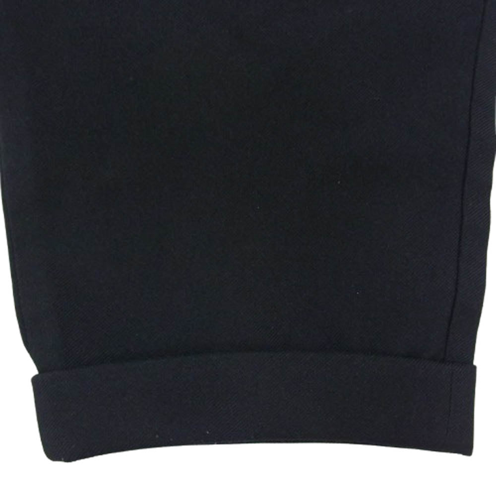 COMME des GARCONS HOMME DEUX コムデギャルソンオムドゥ 21SS AD2020 DG-P050 エステル縮絨 ポリ縮 染色加工 製品染め 裾ダブル クロップド テーパードパンツ ネイビー系 M【中古】