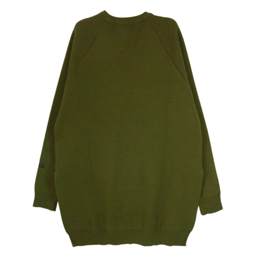 COMME des GARCONS コムデギャルソン AD2021 SZ-N005 CDG GOOD DESIGN×LOCHAVEN of Scotland SIDE SLIT KNIT SWEATER ロックエーベン サイドスリット ニット セーター カーキ系 XL【中古】