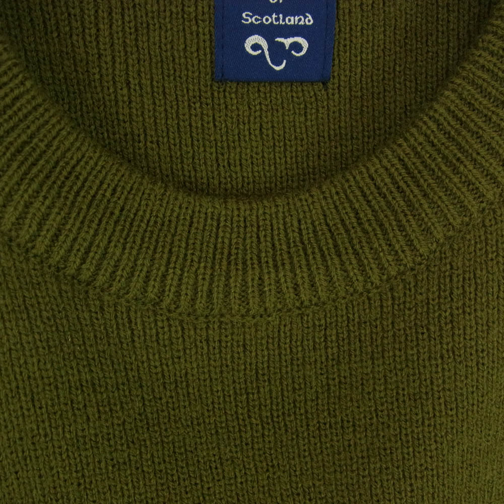 COMME des GARCONS コムデギャルソン AD2021 SZ-N005 CDG GOOD DESIGN×LOCHAVEN of Scotland SIDE SLIT KNIT SWEATER ロックエーベン サイドスリット ニット セーター カーキ系 XL【中古】