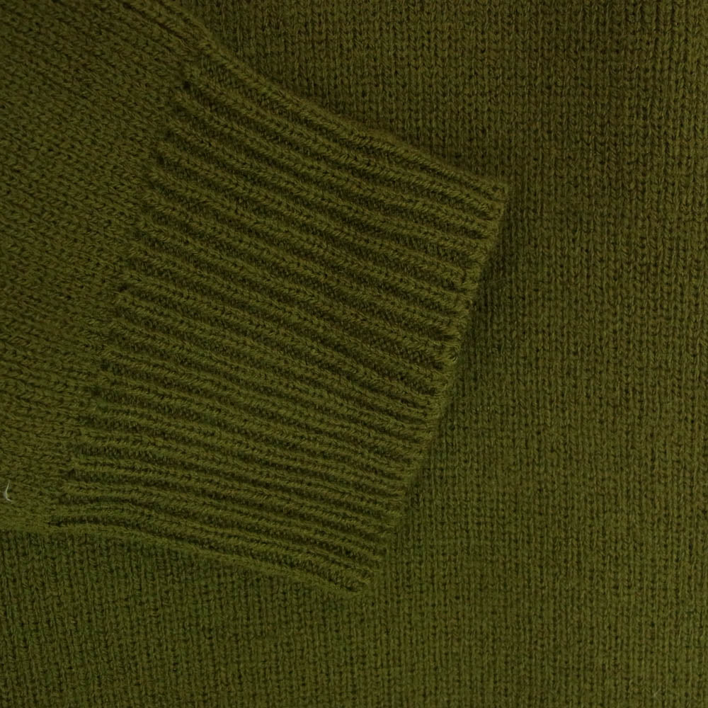 COMME des GARCONS コムデギャルソン AD2021 SZ-N005 CDG GOOD DESIGN×LOCHAVEN of Scotland SIDE SLIT KNIT SWEATER ロックエーベン サイドスリット ニット セーター カーキ系 XL【中古】