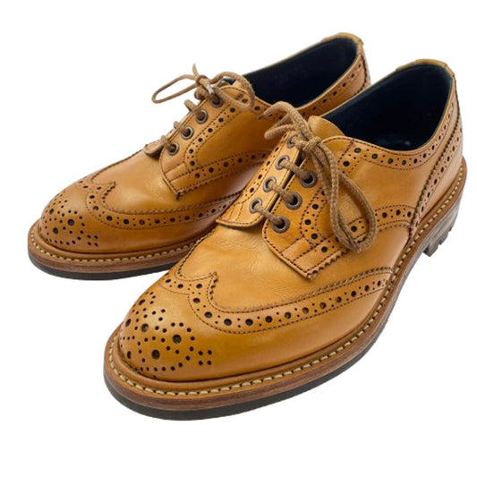 Tricker's トリッカーズ 926485 COUNTRY BOOT 外羽根 ウイングチップ カントリー レザー ブーツ キャメル ライトブラウン系 6【中古】