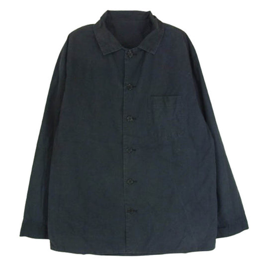 ケイシーケイシー ペーパー コットン シャツ ジャケット ネイビー系 L【中古】