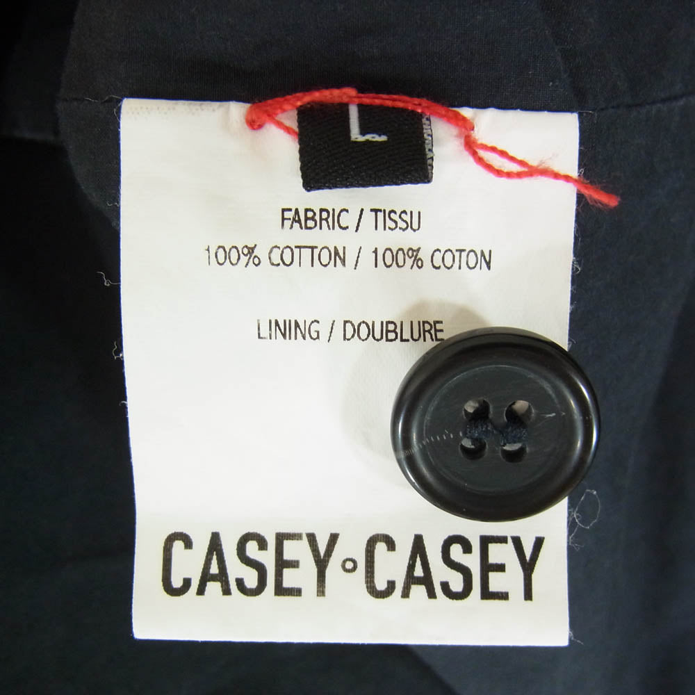 ケイシーケイシー ペーパー コットン シャツ ジャケット ネイビー系 L【中古】