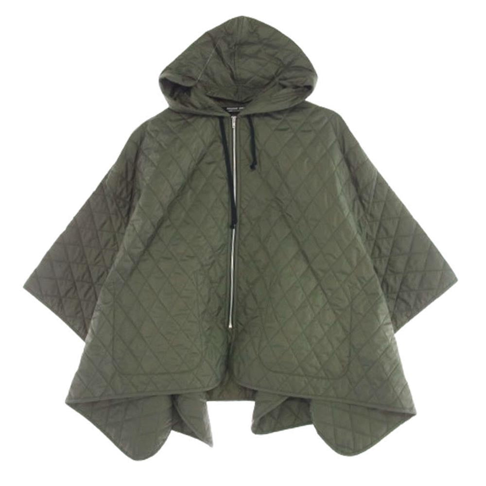 COMME des GARCONS HOMME DEUX コムデギャルソンオムドゥ AD2024 DN-K801 高密度タフタ キルト キルティング ポンチョ モスグリーン系【中古】