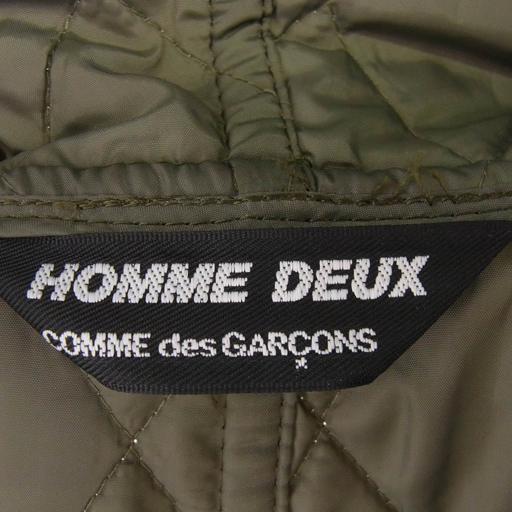 COMME des GARCONS HOMME DEUX コムデギャルソンオムドゥ AD2024 DN-K801 高密度タフタ キルト キルティング ポンチョ モスグリーン系【中古】
