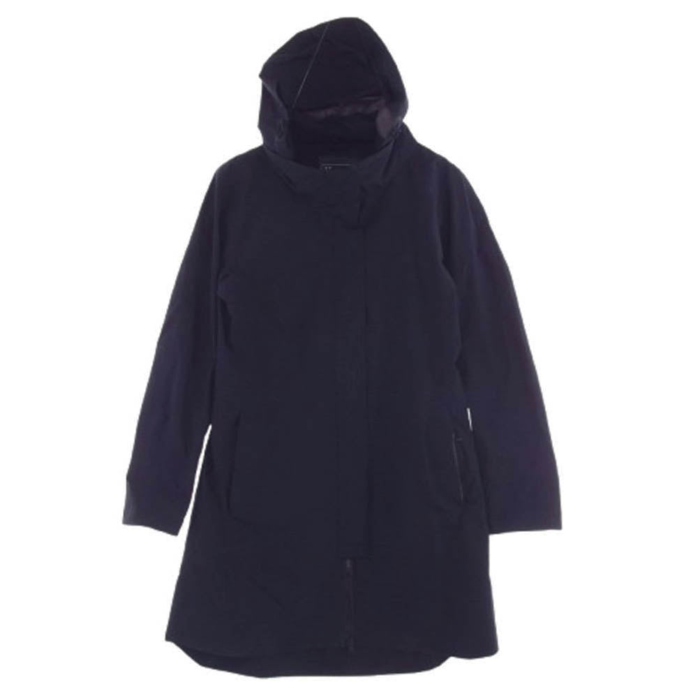 Herno ヘルノ PA006DL-11101-9290 Laminar GORE-TEX ラミナー ゴアテックス ナイロン フーデッド コート ブラック系 42【中古】