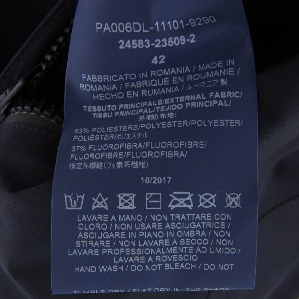 Herno ヘルノ PA006DL-11101-9290 Laminar GORE-TEX ラミナー ゴアテックス ナイロン フーデッド コート ブラック系 42【中古】