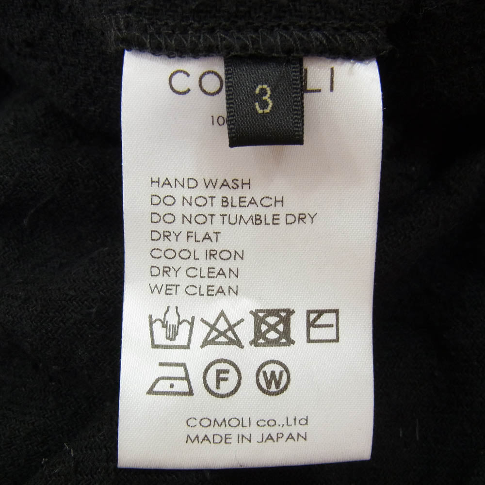 COMOLI コモリ 24SS Z01-03024 シルクネップ ビエラ コンバーティブル パンツ ブラック系 3【中古】