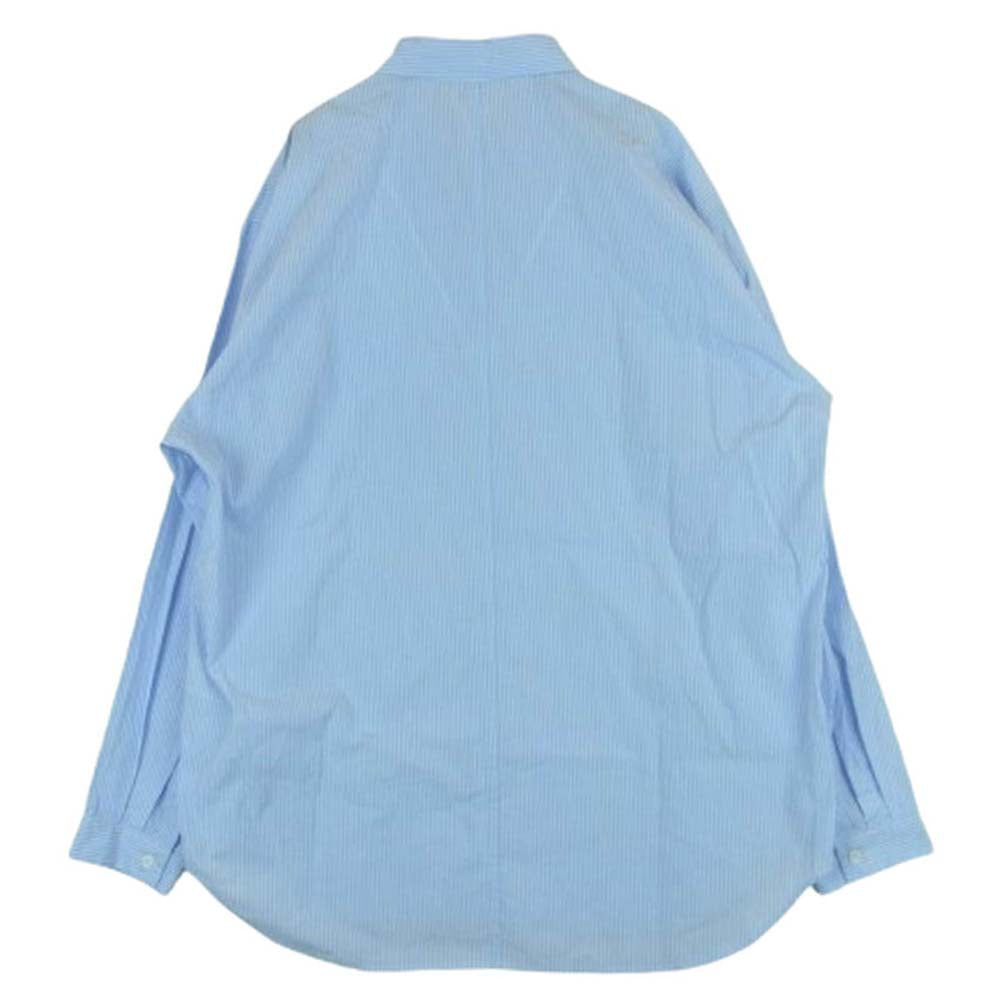 ATON 長袖シャツ ライトブルー ATON エイトン 8003798 GIZA BROAD ストライプ 長袖 シャツ ライト