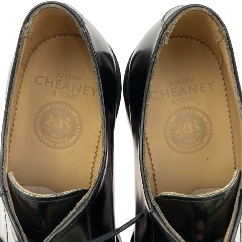 JOSEPH CHEANEY ジョセフチーニー WYEII ウェイ2 プレーントゥ ビジネス シューズ ブラック系 7【極上美品】【中古】