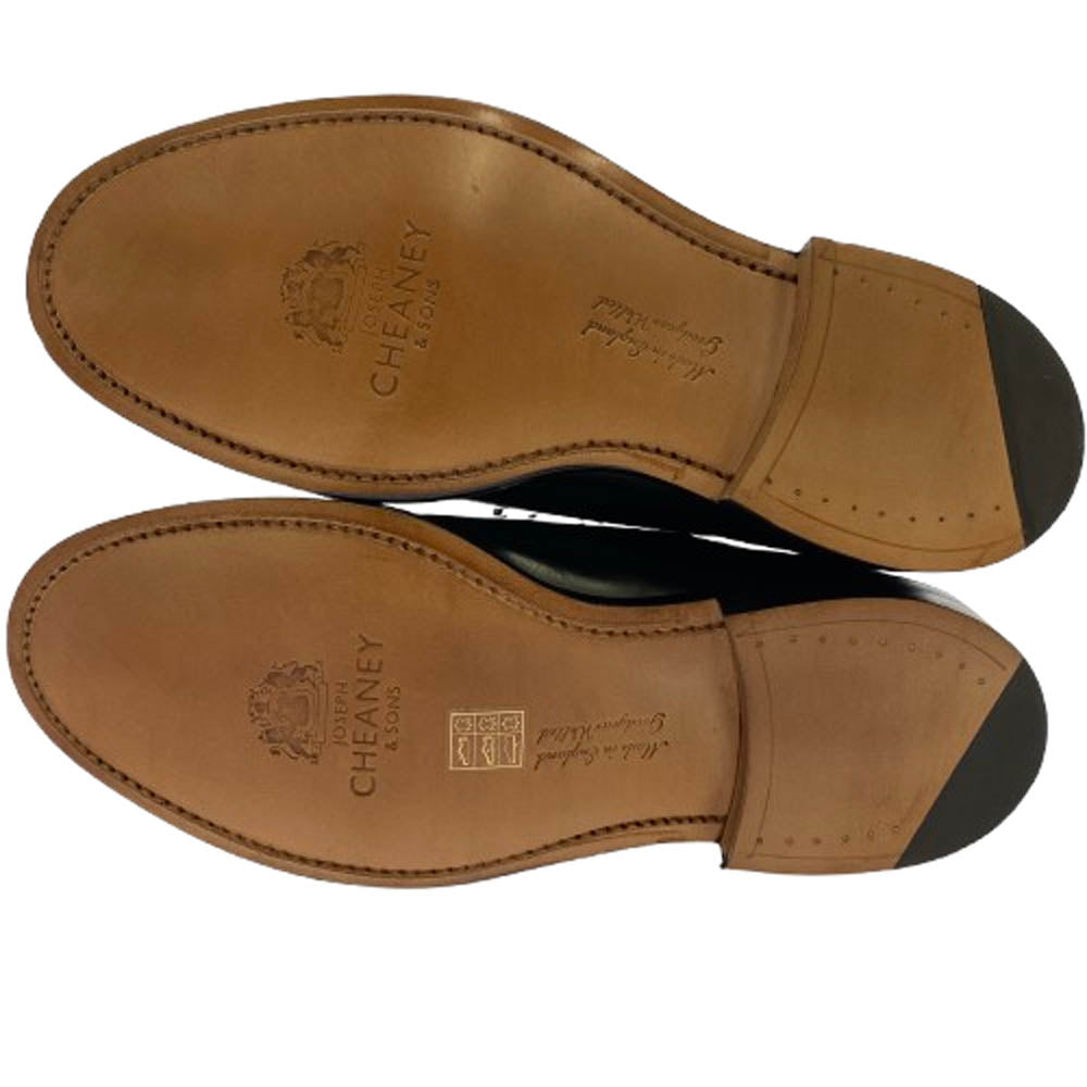JOSEPH CHEANEY ジョセフチーニー WYEII ウェイ2 プレーントゥ ビジネス シューズ ブラック系 7【極上美品】【中古】