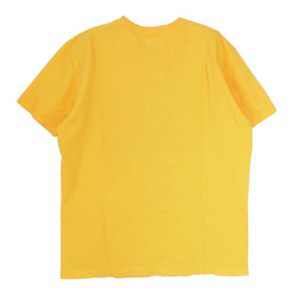 KOJIMA GENES 児島ジーンズ 前汗止め プリント クルーネック 半袖 Tシャツ イエロー系 M【中古】