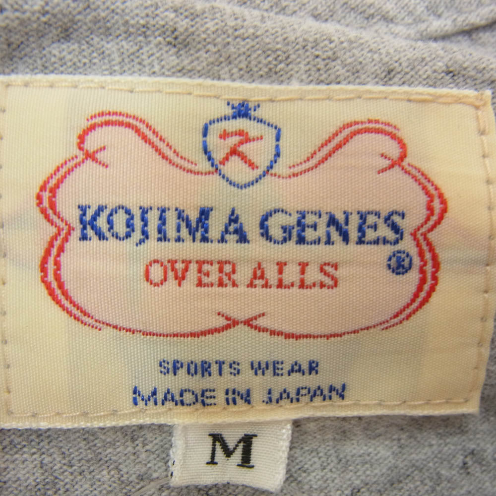 KOJIMA GENES 児島ジーンズ 前汗止め プリント クルーネック 半袖 Tシャツ グレー系 M【中古】