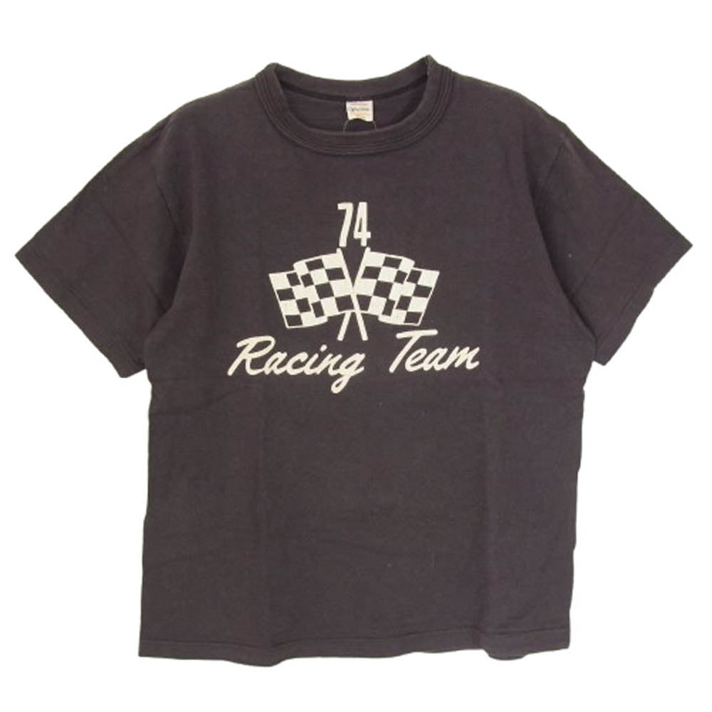WAREHOUSE ウエアハウス RACING TEAM プリント クルーネック 半袖 Tシャツ チャコール系 S【中古】