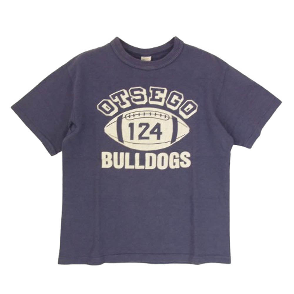 WAREHOUSE ウエアハウス OTSEGO BULLDOGS プリント クルーネック 半袖 Tシャツ ネイビー系 S【中古】