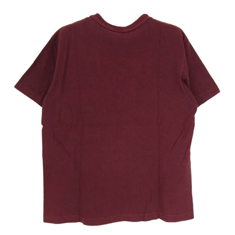 WAREHOUSE ウエアハウス NEW BRITEIN プリント クルーネック 半袖 Tシャツ エンジ系 S【中古】