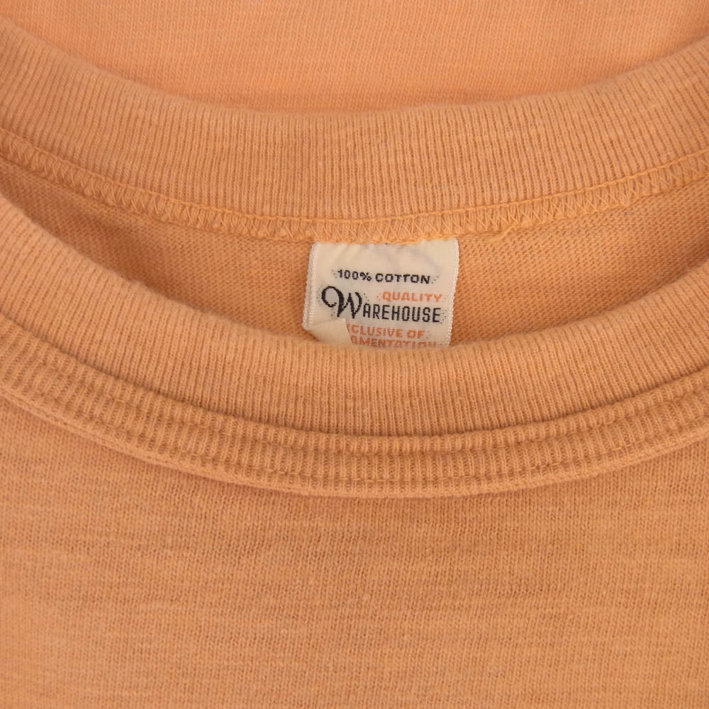 WAREHOUSE ウエアハウス GA85 プリント Tシャツ オレンジ系 S【中古】