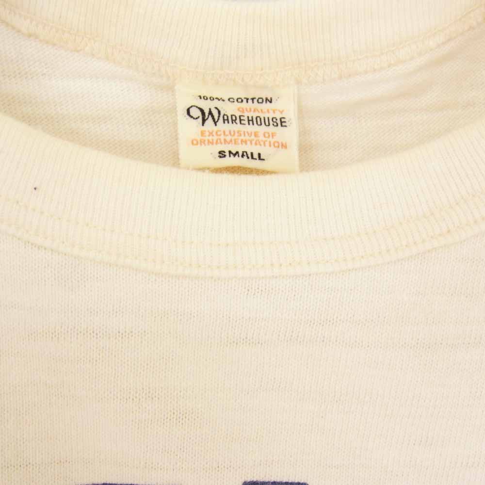 WAREHOUSE ウエアハウス TUCKAHOE PATRIOTS プリント 7分袖 Tシャツ ネイビー系 S【中古】