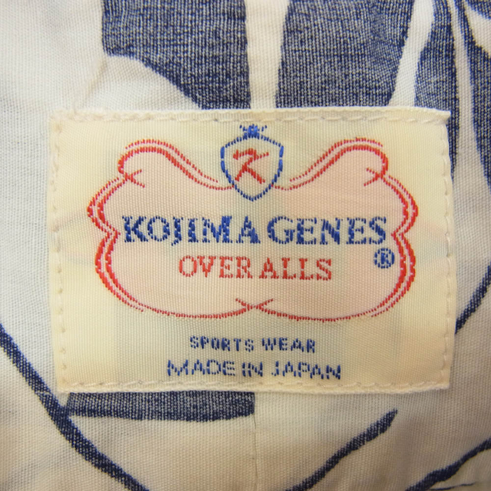 KOJIMA GENES 児島ジーンズ BD アロハ ハワイアン シャツ ネイビー系 M【中古】