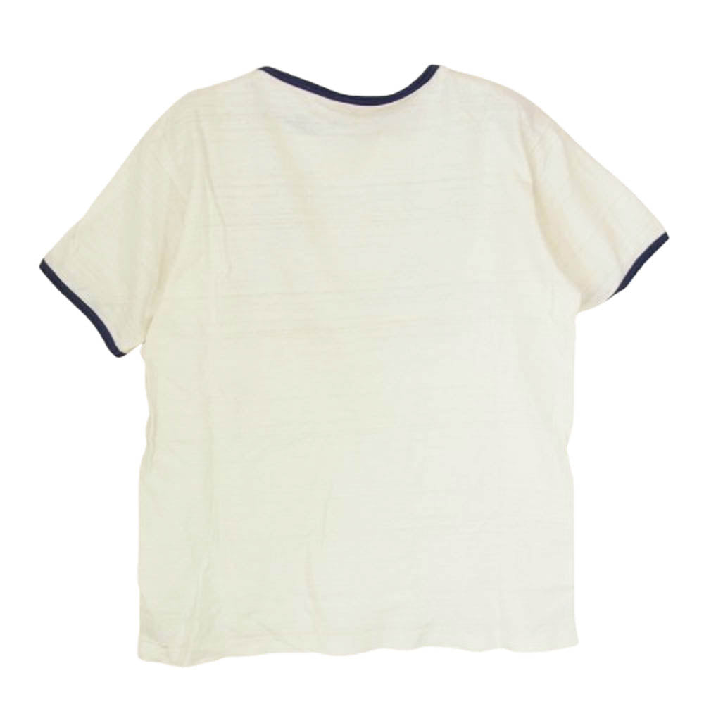 WAREHOUSE ウエアハウス NATION’S CAPITAL プリント リンガー クルーネック 半袖 Tシャツ ホワイト系 S【中古】