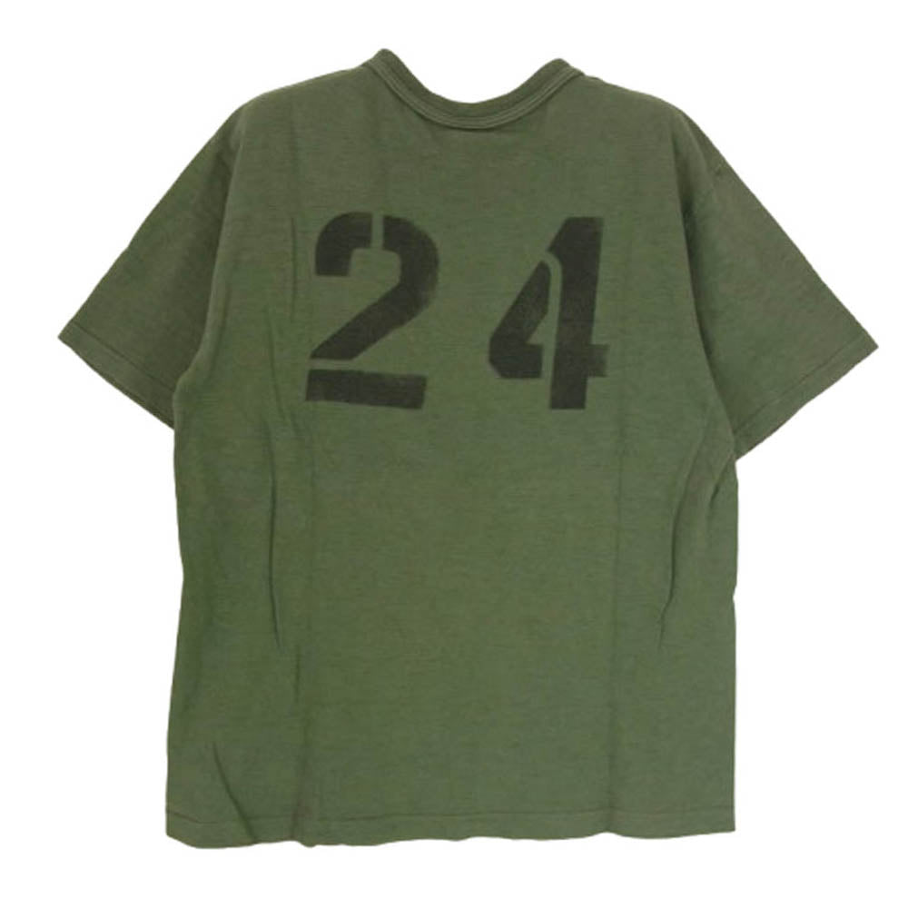 WAREHOUSE ウエアハウス GREEN MACHINE ステンシル プリント Tシャツ グリーン系 S【中古】