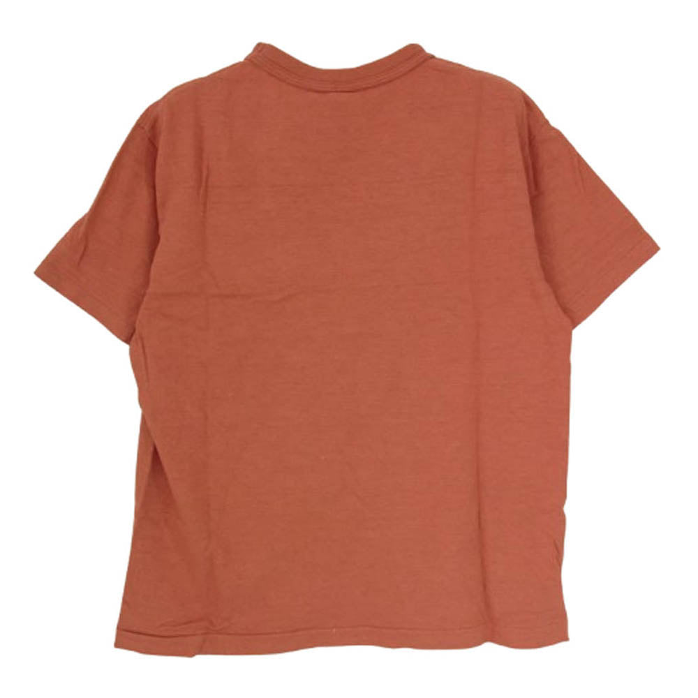 WAREHOUSE ウエアハウス ROOD HOUSE フロッキープリント Tシャツ バーガンディー系 S【中古】