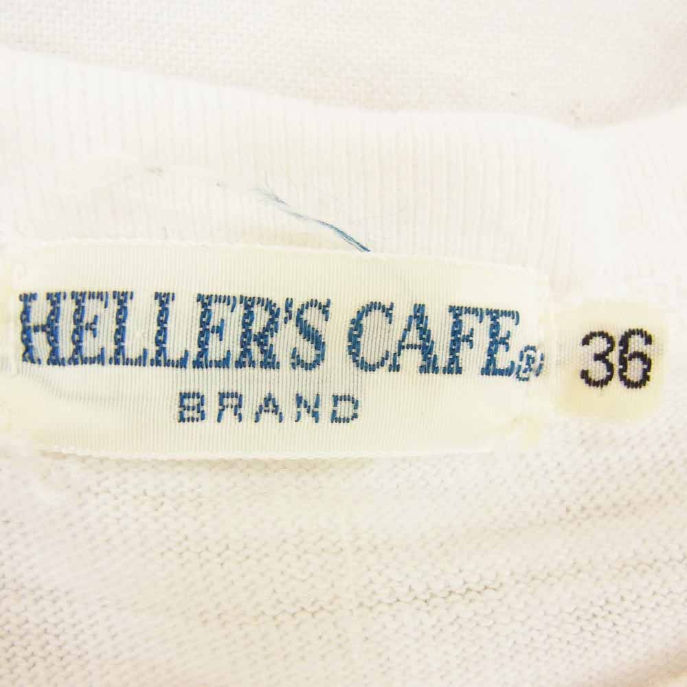 WAREHOUSE ウエアハウス HELLER'S CAF? MARINES プリント クルーネック 半袖 Tシャツ ホワイト系 36【中古】