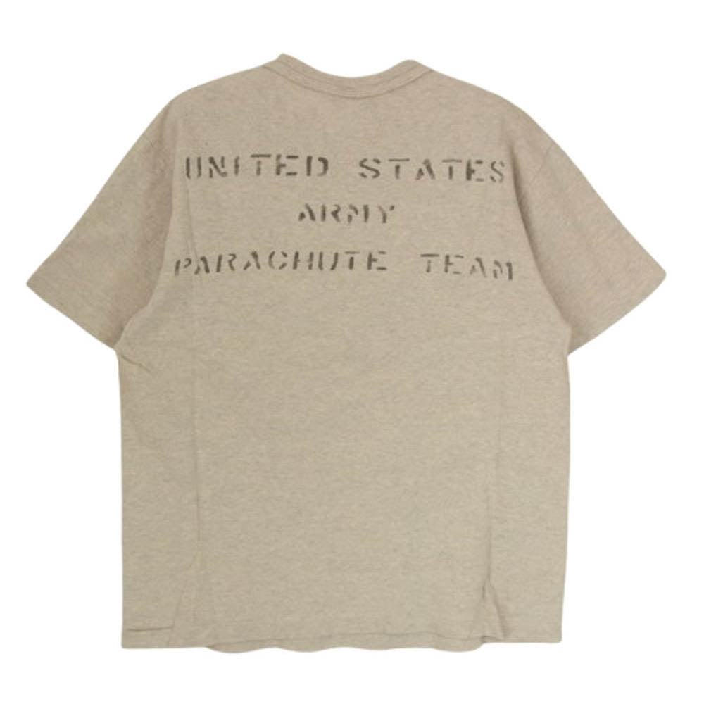 WAREHOUSE ウエアハウス USA Stencil SST ステンシル プリント クルーネック 半袖 Tシャツ グレー系 S【中古】