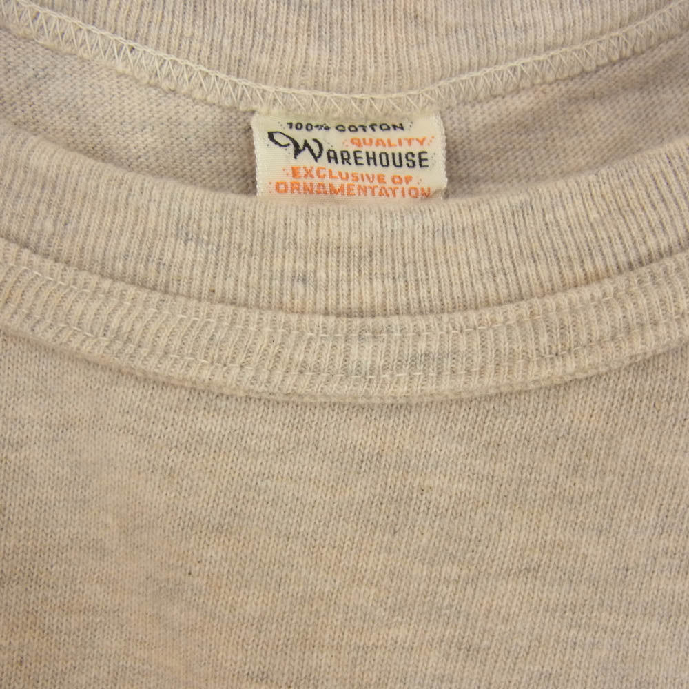 WAREHOUSE ウエアハウス USA Stencil SST ステンシル プリント クルーネック 半袖 Tシャツ グレー系 S【中古】