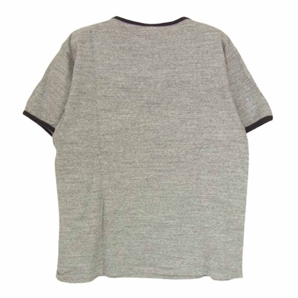 WAREHOUSE ウエアハウス U.S.S. SHANGRI-LA プリント リンガー Tシャツ グレー系 S【中古】