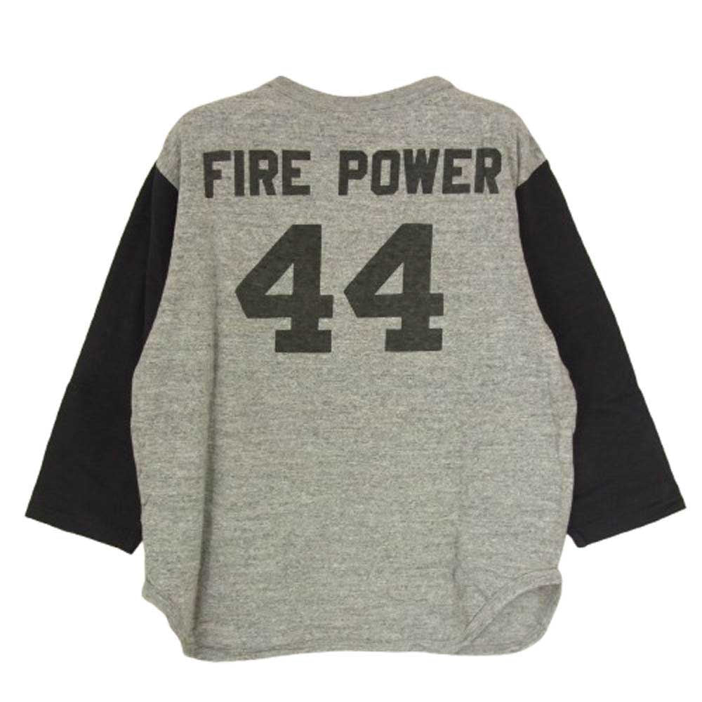 WAREHOUSE ウエアハウス OLD TOWN ENG.CO. プリント 7分袖 Tシャツ グレー系 S【中古】