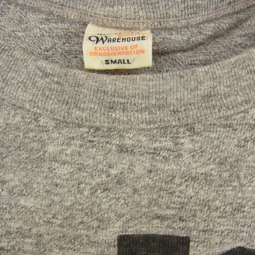 WAREHOUSE ウエアハウス OLD TOWN ENG.CO. プリント 7分袖 Tシャツ グレー系 S【中古】