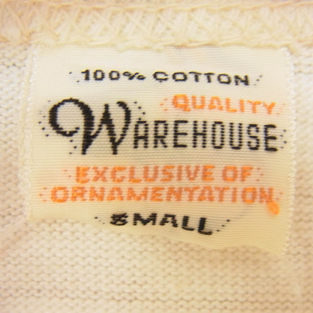 WAREHOUSE ウエアハウス U of P I.A. プリント 7分袖 Tシャツ エンジ系 S【中古】