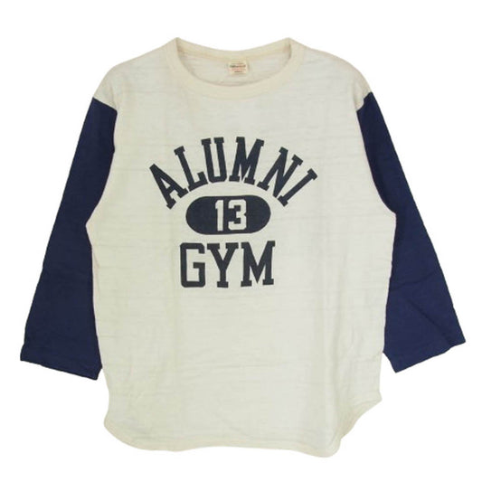 WAREHOUSE ウエアハウス ALUMNI GYM プリント 7分袖 Tシャツ ネイビー系 S【中古】
