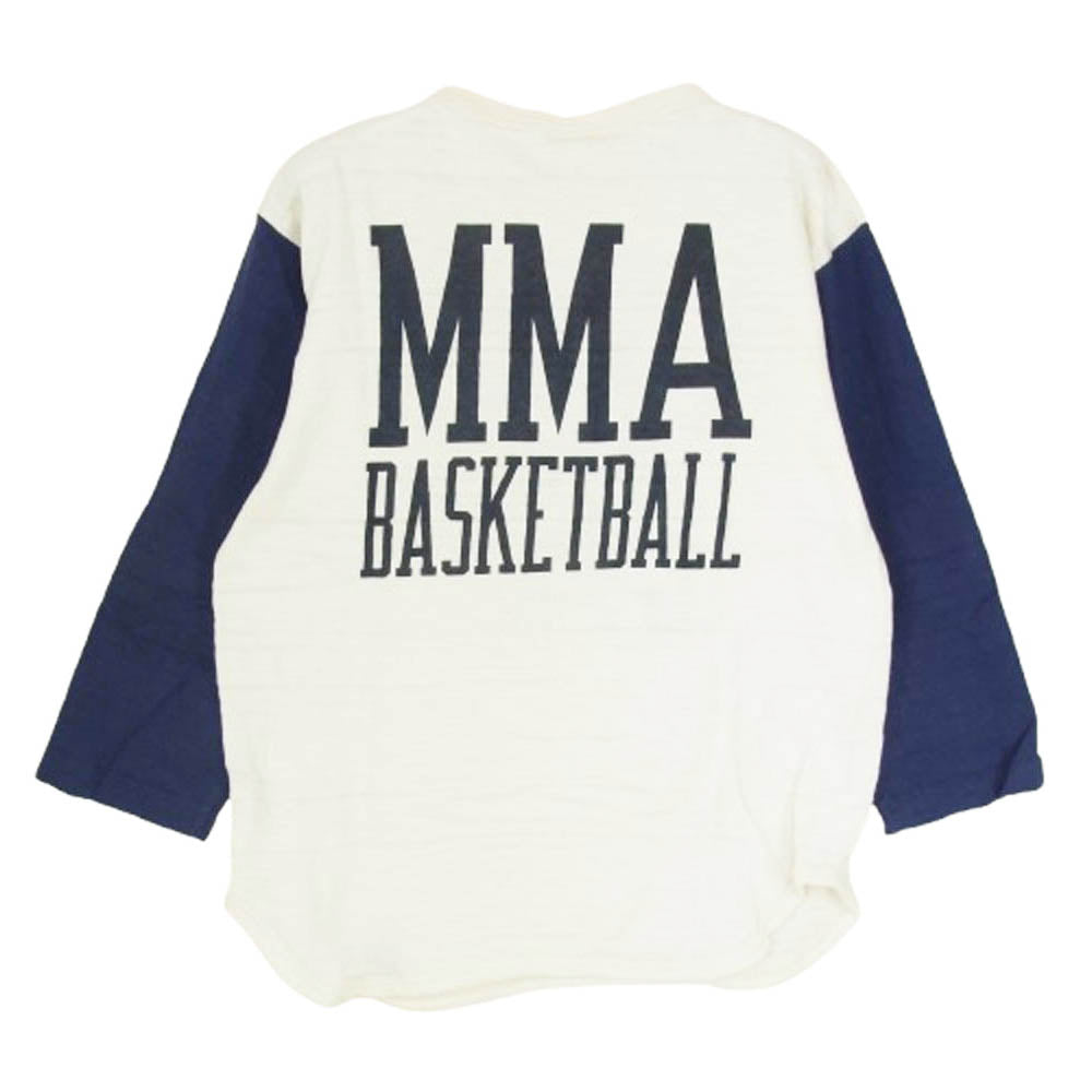 WAREHOUSE ウエアハウス ALUMNI GYM プリント 7分袖 Tシャツ ネイビー系 S【中古】