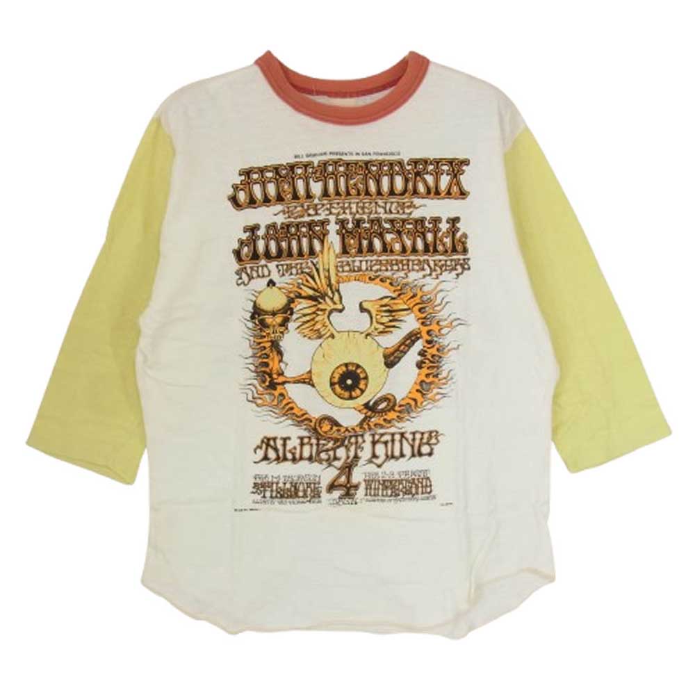 BOOTLEGGERS ブートレガーズ Jimi Hendrix ジミヘンドリクス フライングアイボール プリント7分袖 プリント Tシャツ マルチカラー系 サイズ表記無【中古】
