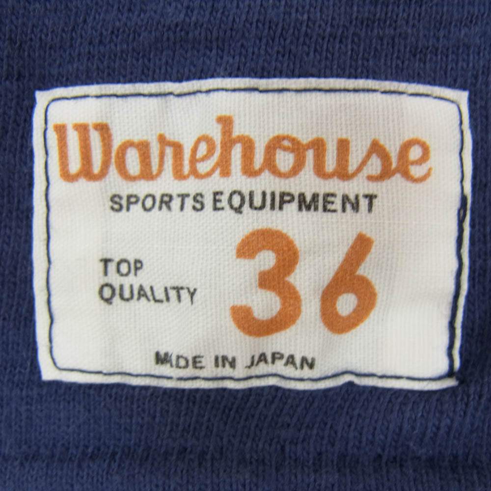 WAREHOUSE ウエアハウス ENGLEWOOD FOOT BALL 七分袖 フットボール Tシャツ ネイビー系 36【中古】