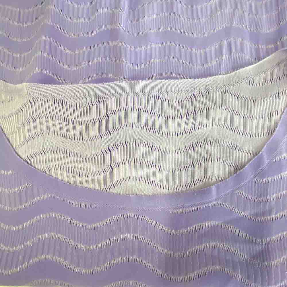 PLEATS PLEASE プリーツプリーズ イッセイミヤケ PP82LK922 A-POC フリンジ Tシャツ 半袖 カットソー パープル系 3【中古】