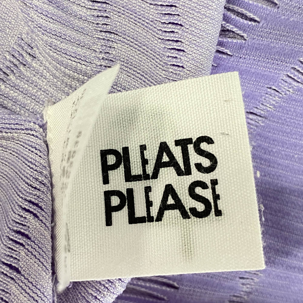 PLEATS PLEASE プリーツプリーズ イッセイミヤケ PP82LK922 A-POC フリンジ Tシャツ 半袖 カットソー パープル系 3【中古】