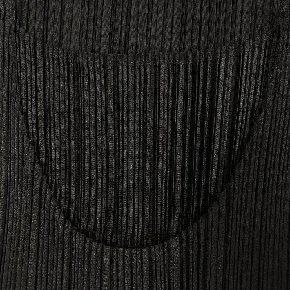 PLEATS PLEASE プリーツプリーズ イッセイミヤケ PP55-JK101 プリーツ加工 ノースリーブ カットソー ブラック ブラック系 4【美品】【中古】