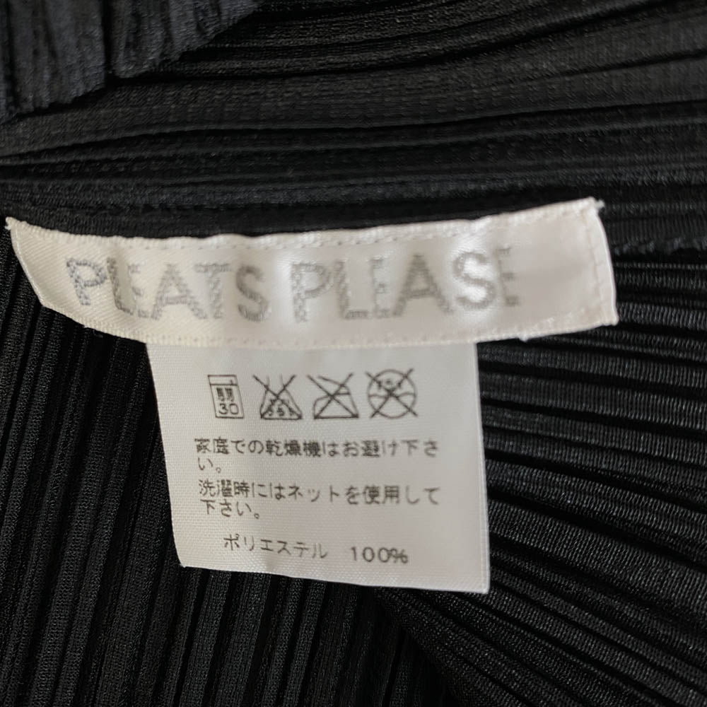 PLEATS PLEASE プリーツプリーズ イッセイミヤケ PP55-JK101 プリーツ加工 ノースリーブ カットソー ブラック ブラック系 4【美品】【中古】