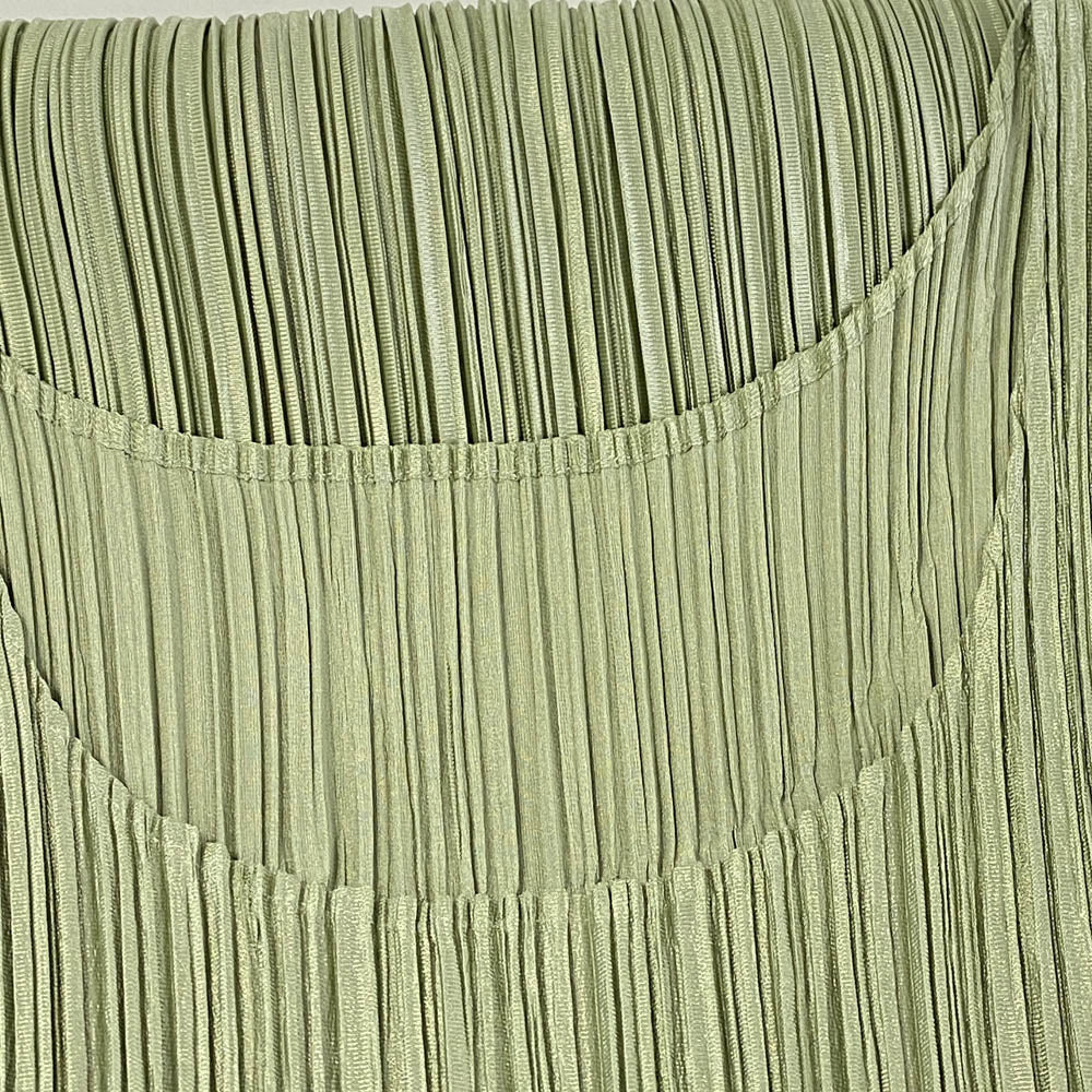 PLEATS PLEASE プリーツプリーズ イッセイミヤケ PP83-JH205 プリーツ加工 ノースリーブ ワンピース グリーン ライトグリーン系 3【中古】