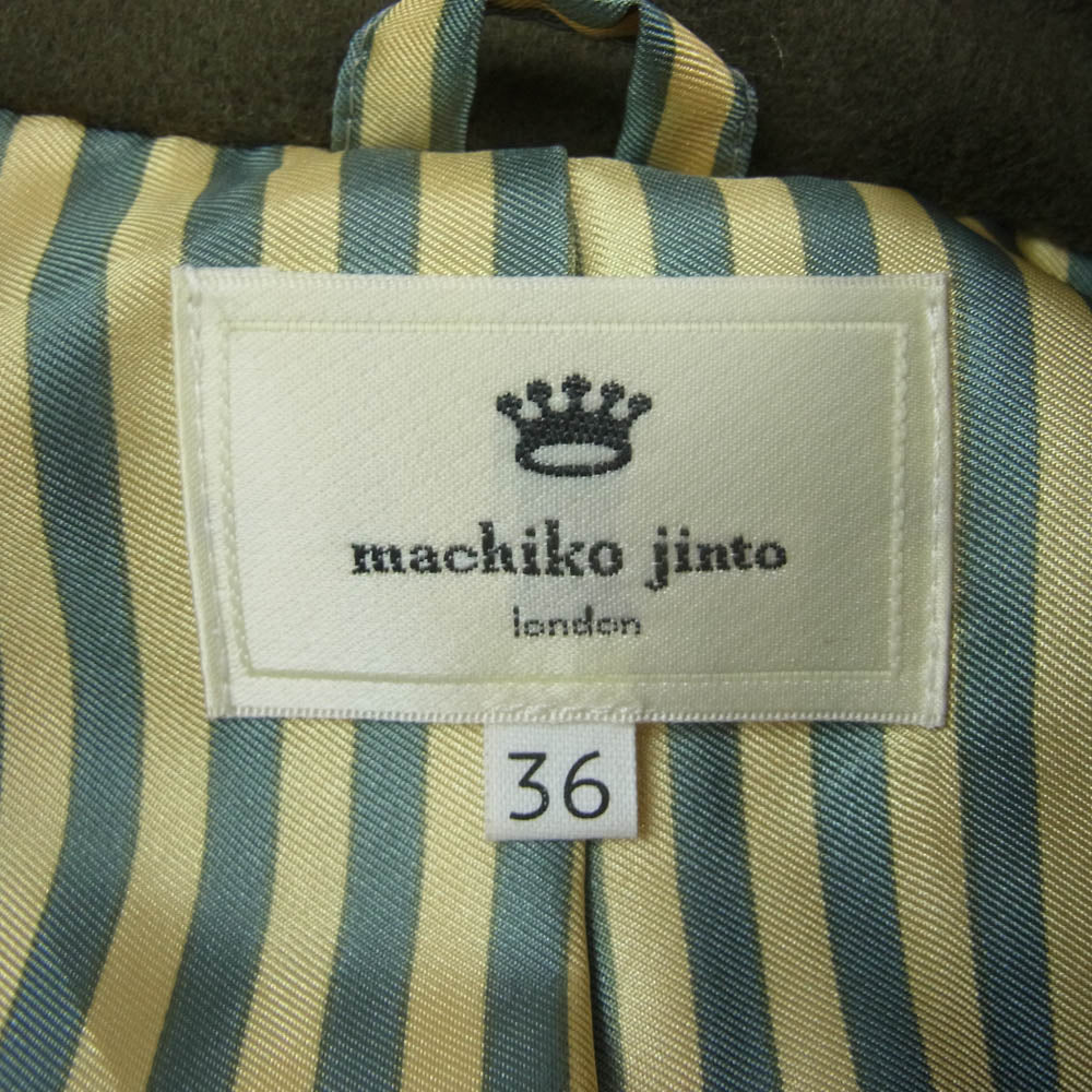 マチコ ジント 49239 デザイン ウール 長袖 アウター ジャケット カーキ系 36【中古】