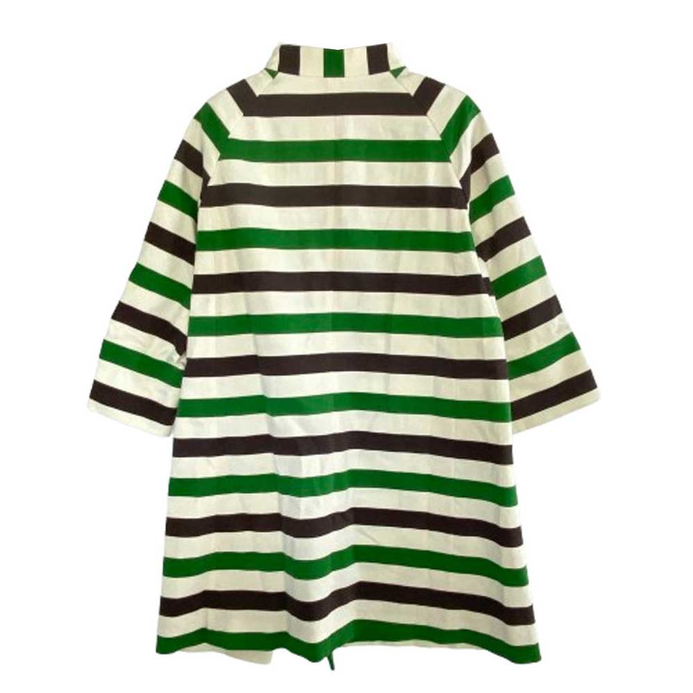 マチコ ジント 42104 ボーダー デザイン マルチカラー 裏地 総柄  ロング アウター コート マルチカラー系 36【中古】