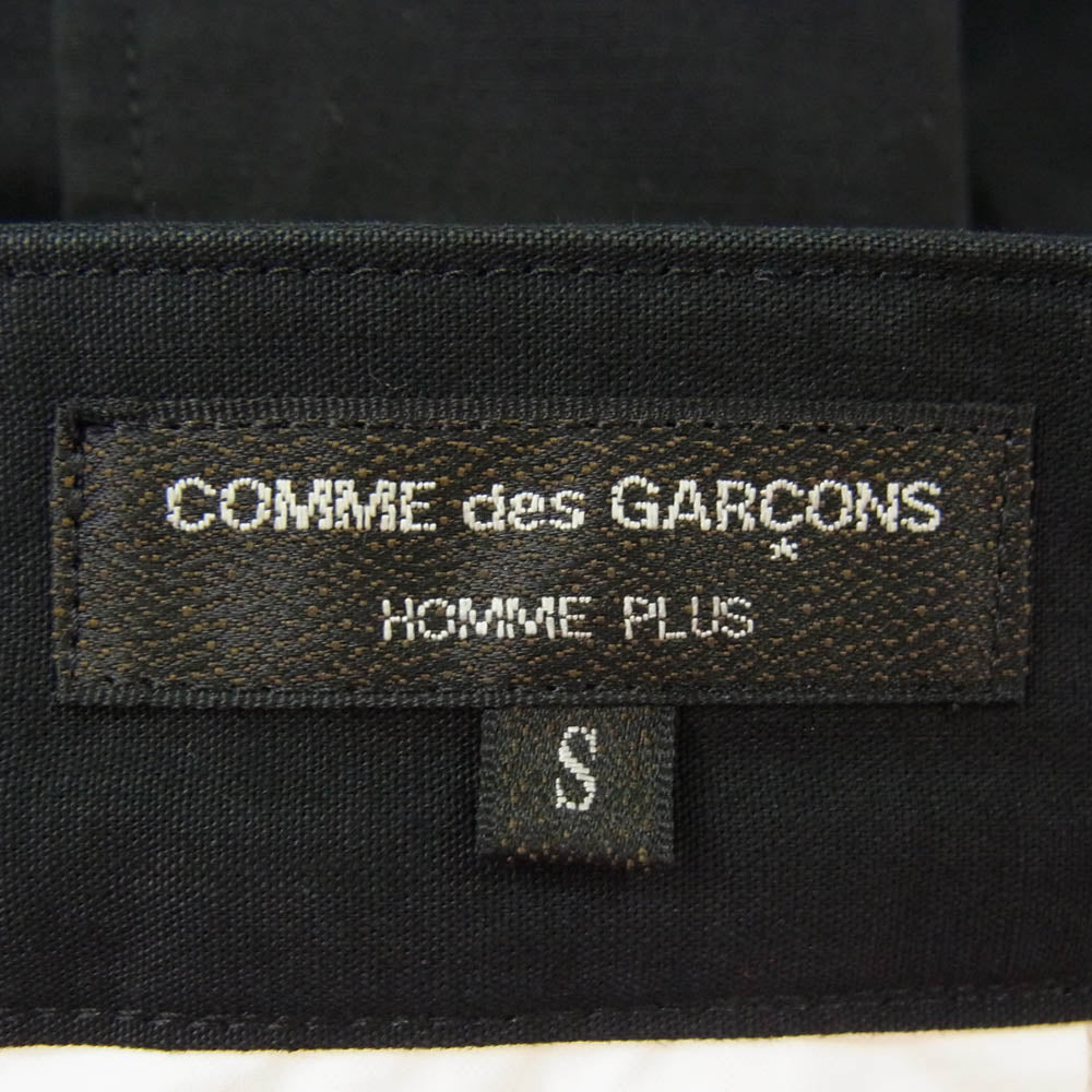 COMME des GARCONS HOMME PLUS コムデギャルソンオムプリュス PM-P055 オムプリュス コットン スラックス パンツ ブラック系 S【中古】