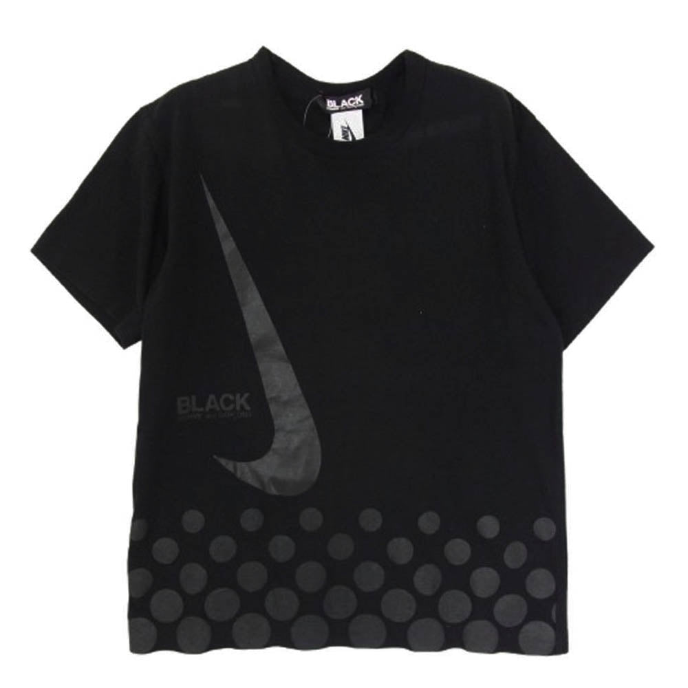 NIKE ナイキ 1R-T101 BLACK COMME DES GARCONS SWOOSH DOT TEE ナイキ スウッシュ ドット プリント 半袖 Tシャツ ブラック系 M【中古】