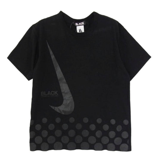 NIKE ナイキ 1R-T101 BLACK COMME DES GARCONS SWOOSH DOT TEE ナイキ スウッシュ ドット プリント 半袖 Tシャツ ブラック系 M【中古】