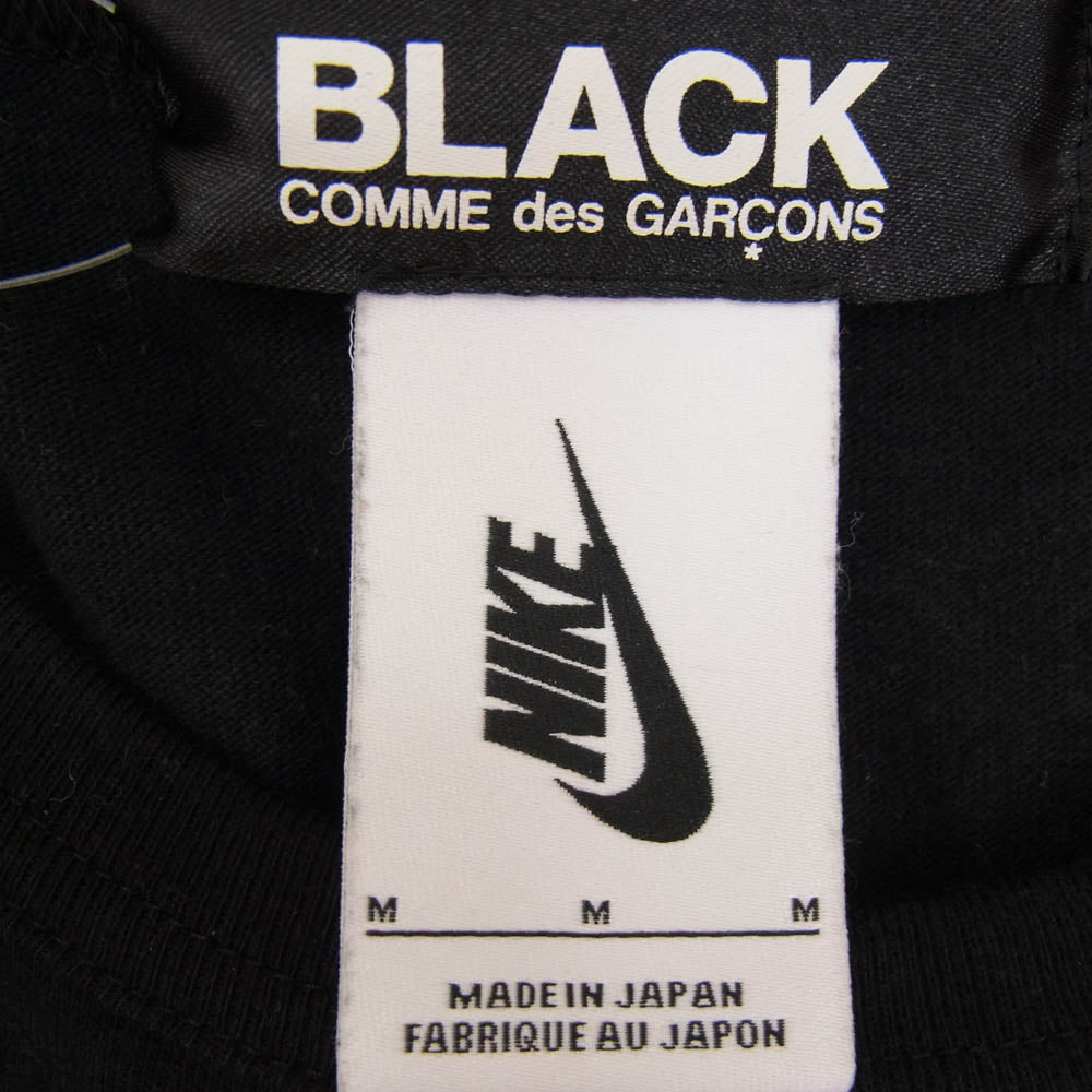 NIKE ナイキ 1R-T101 BLACK COMME DES GARCONS SWOOSH DOT TEE ナイキ スウッシュ ドット プリント 半袖 Tシャツ ブラック系 M【中古】