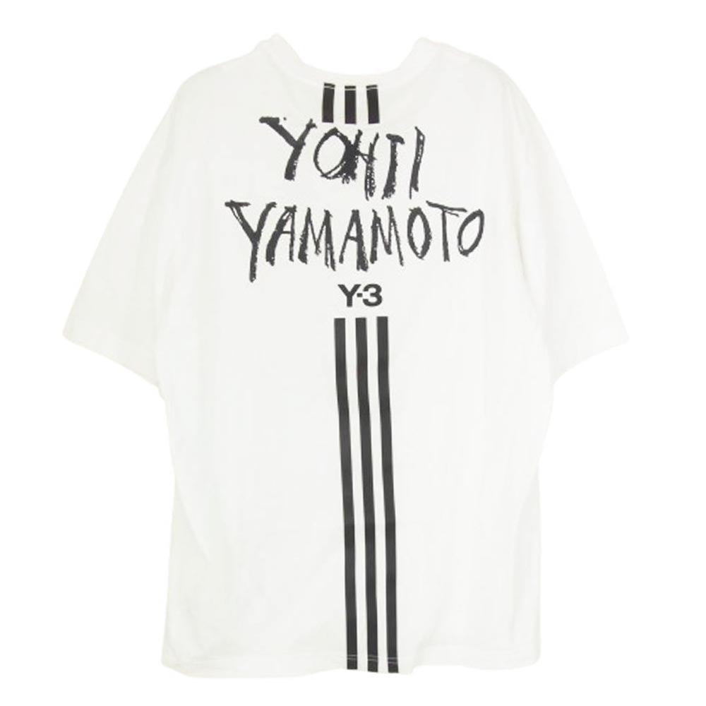 Y-3 Yohji Yamamoto ワイスリー ヨウジヤマモト 16C001 ADIDAS アディダス バックロゴ 半袖 Tシャツ ホワイト系 S/P【中古】